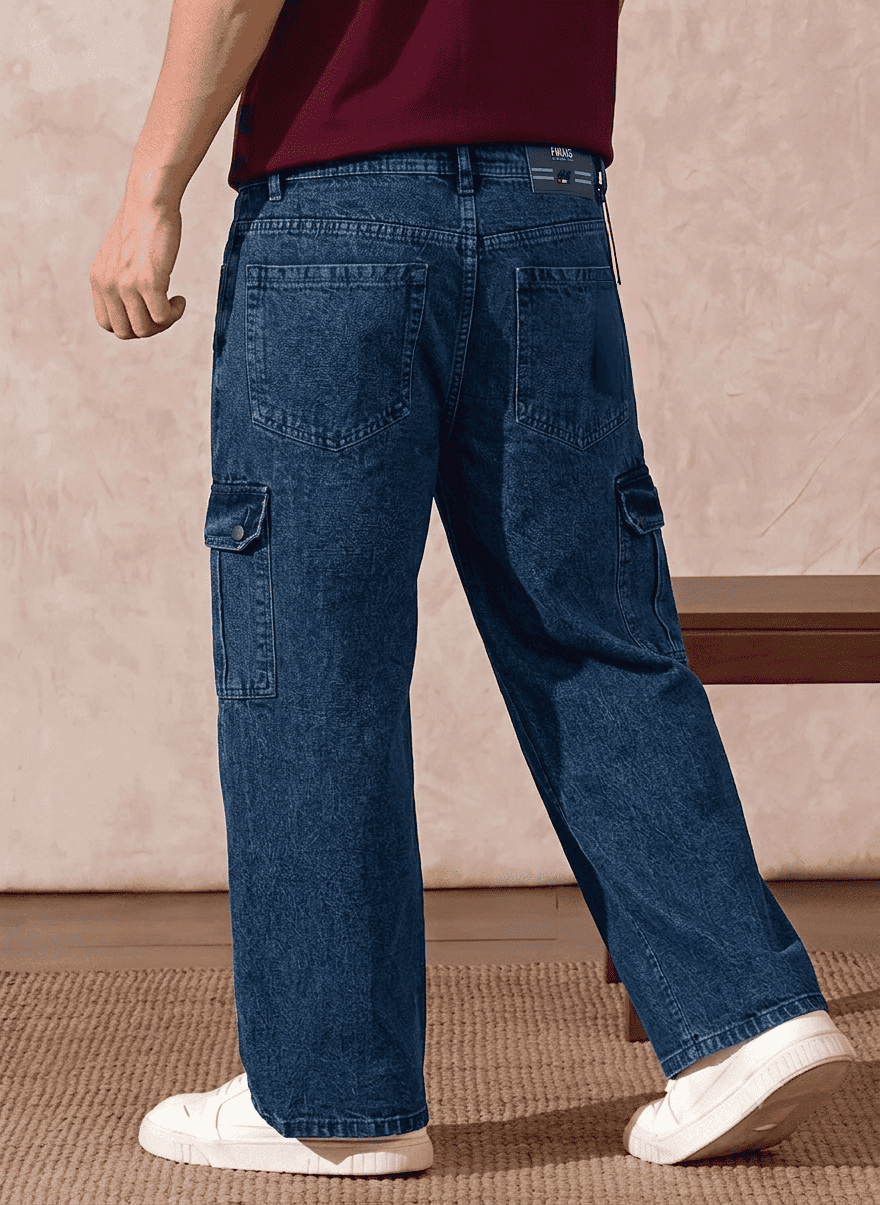 Blue Trouser Jeans Detail
