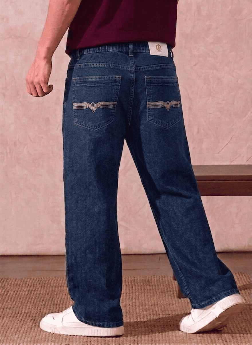 Stylish Blue Neavy Jeans Detail