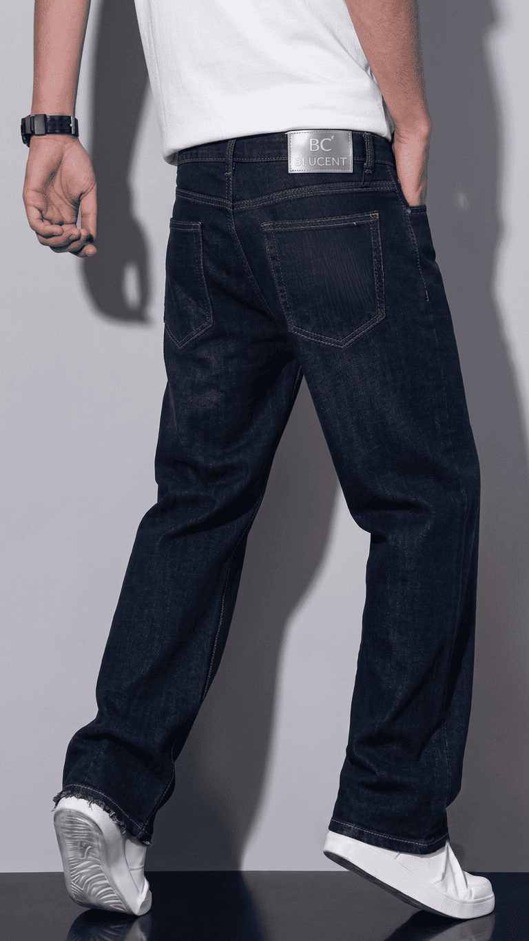 Stylish Platted Line Jeans 2 Detail