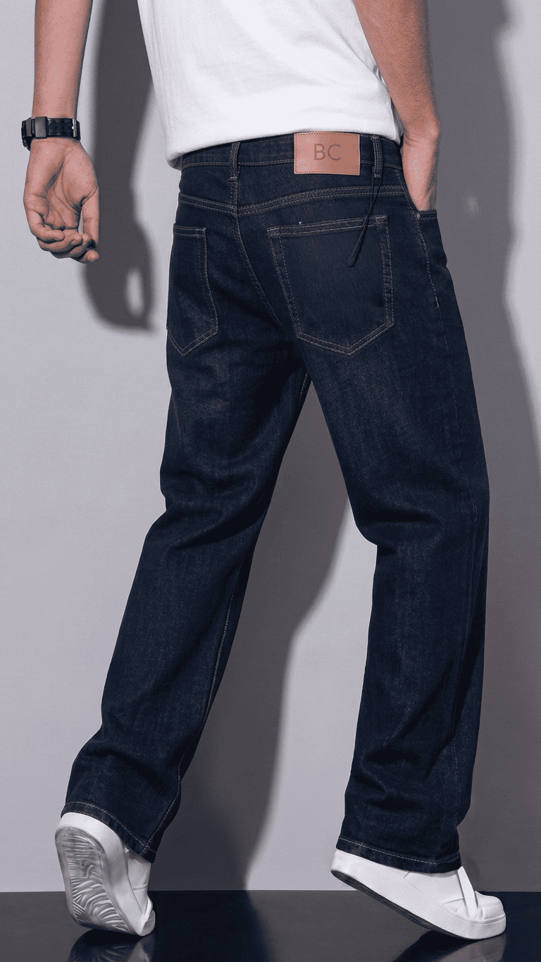 Stylish Platted Line Jeans 3 Detail