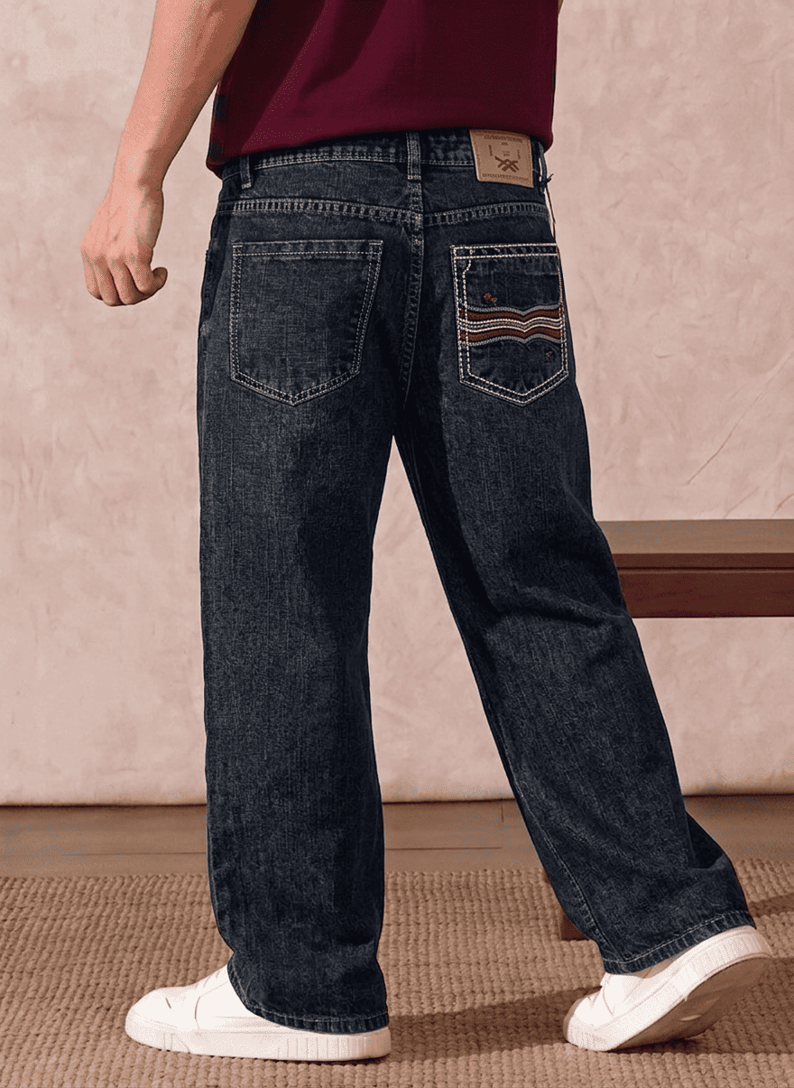 Black Classy Denim Jeans - 2 Detail